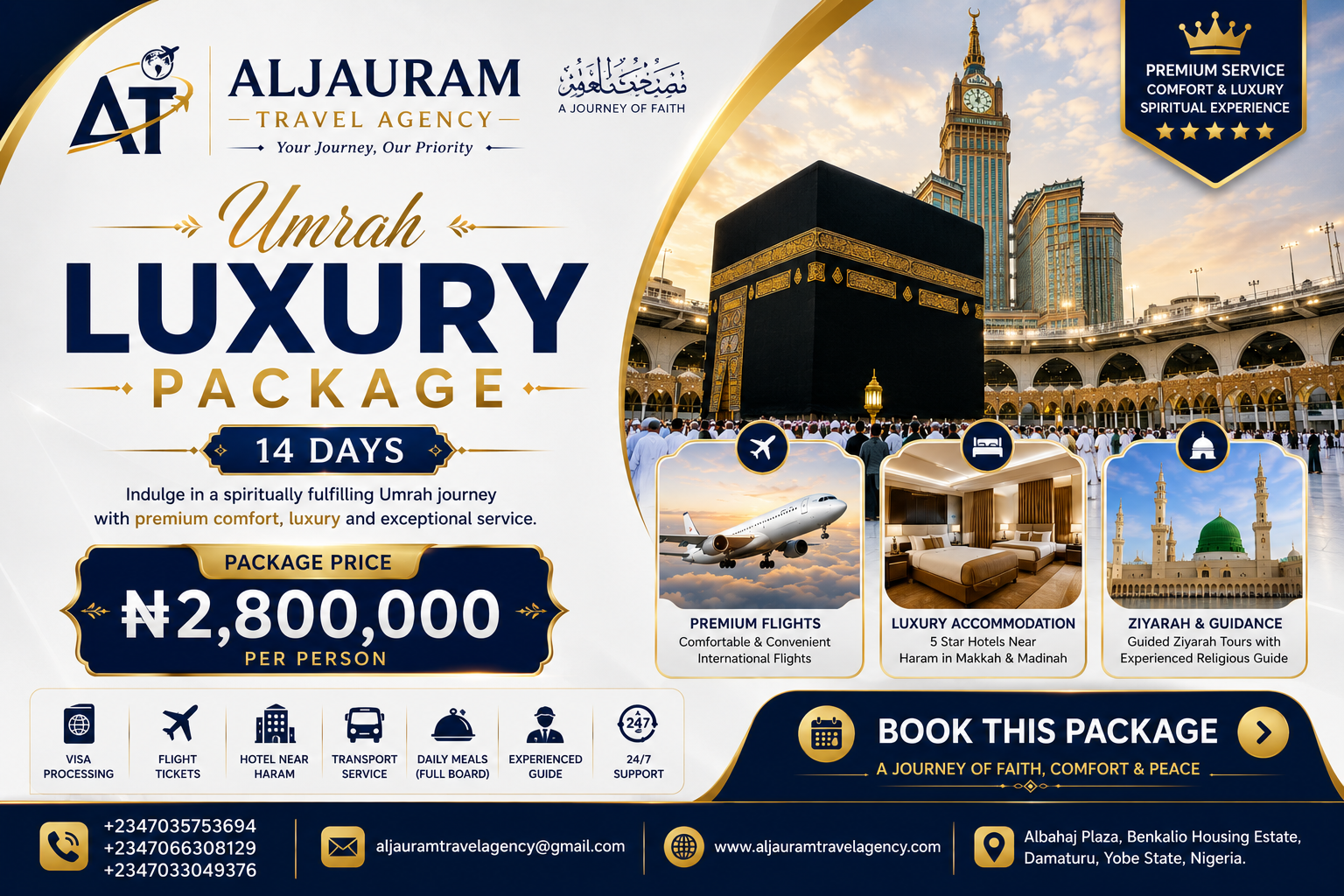 Umrah Luxery Package (14 Days)